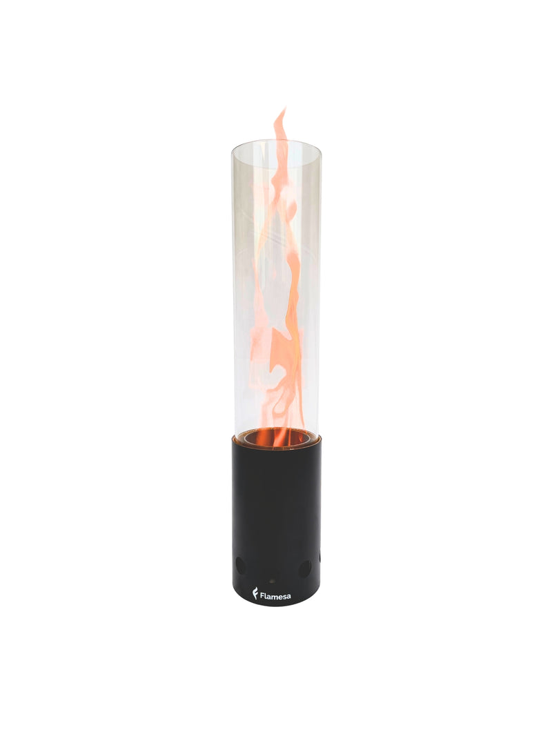 Flamesa® Pyra - Noir feu à pellets compact et élégant