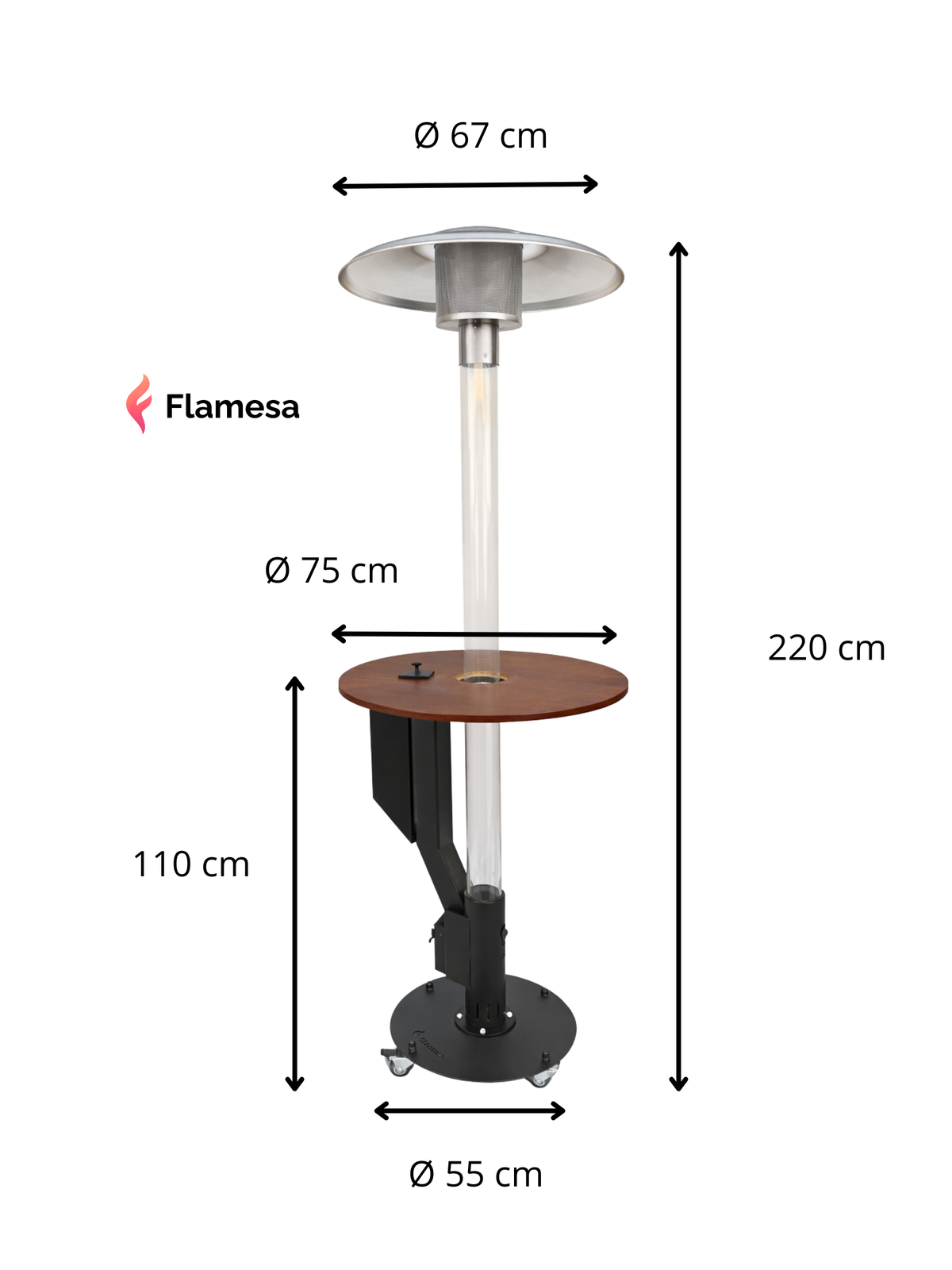 Pelletofen Terrasse modern – Flamesa Solaro im Garten