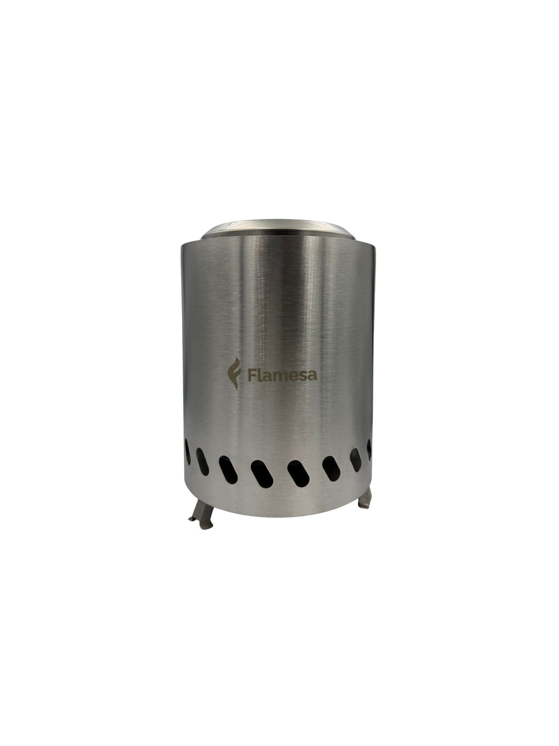Flamesa® Vulcan – Brasero à pellets de table pour l’extérieur (argent)