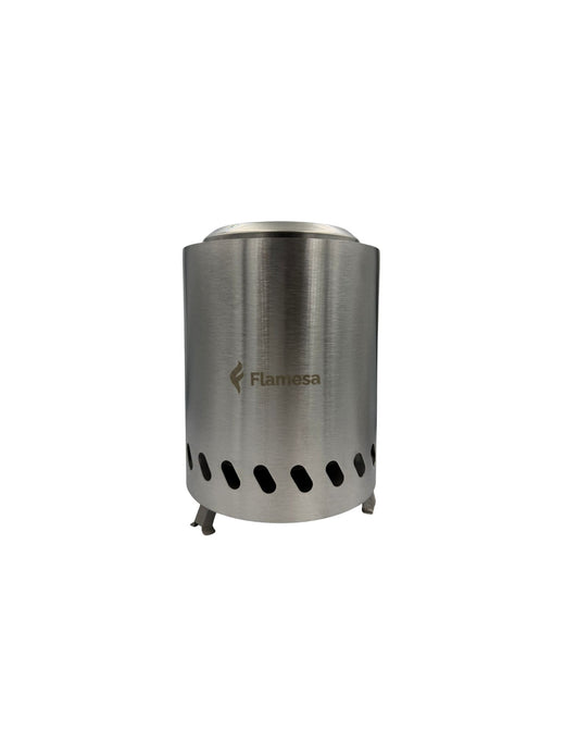 Flamesa® Vulcan – Brasero à pellets de table pour l’extérieur (argent)