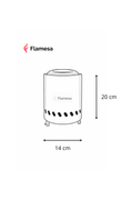 Flamesa Vulcan – brasero à pellets de table argent