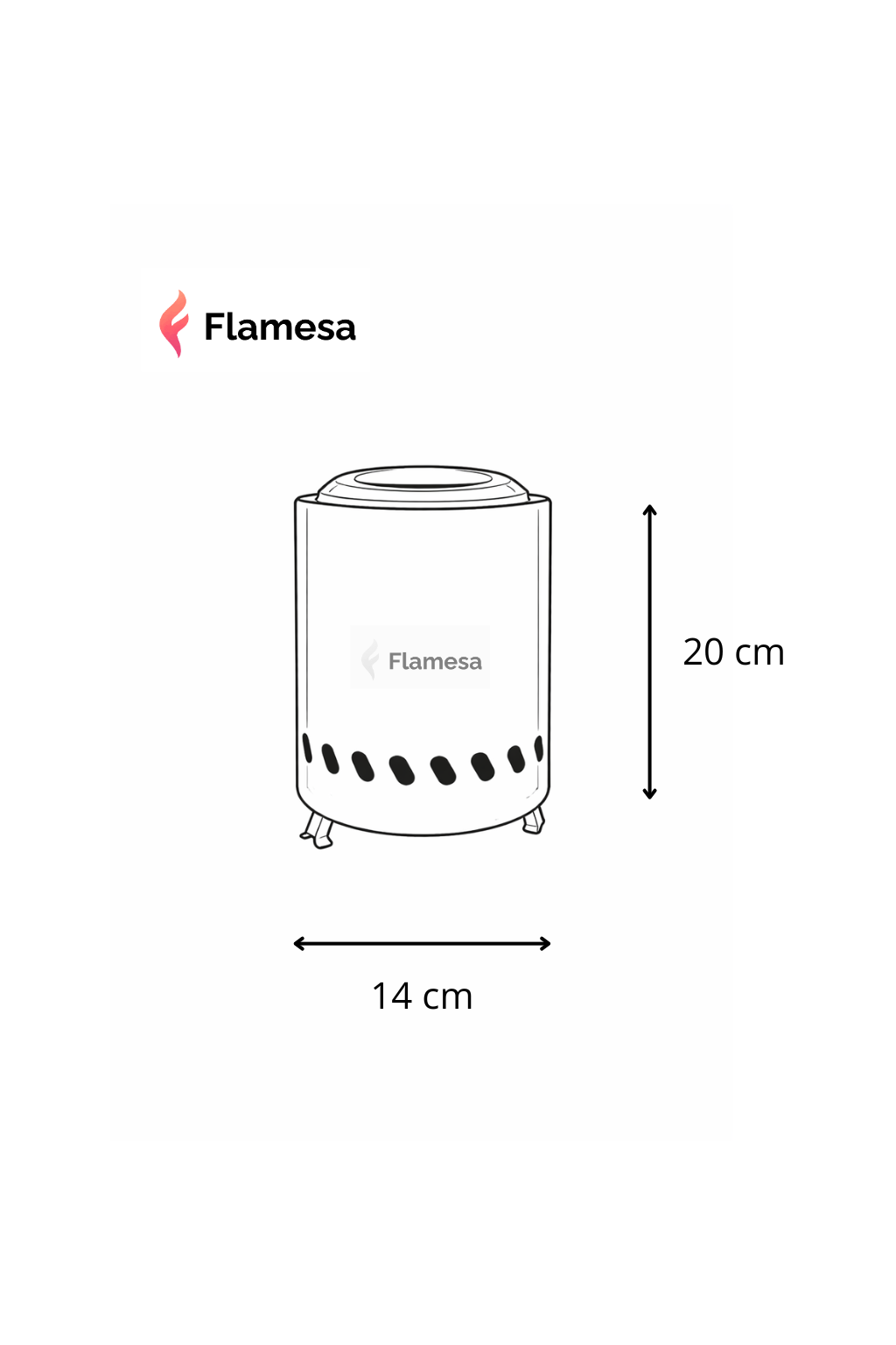Flamesa Vulcan – brasero à pellets de table argent